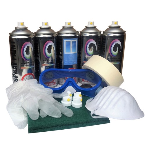 Spray paint pvc kit can - paint, 5-can